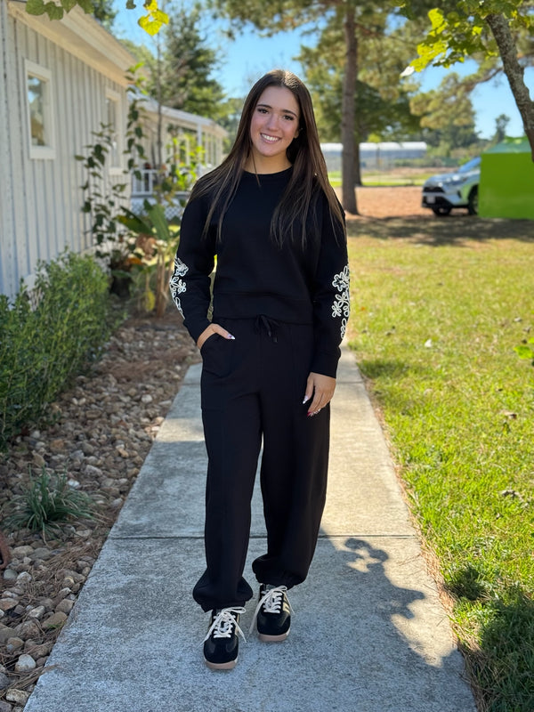 JAN SOFT KNIT DRAWSTRING BARREL PANT