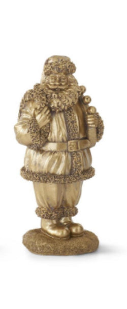 Antique Gold Resin Santas