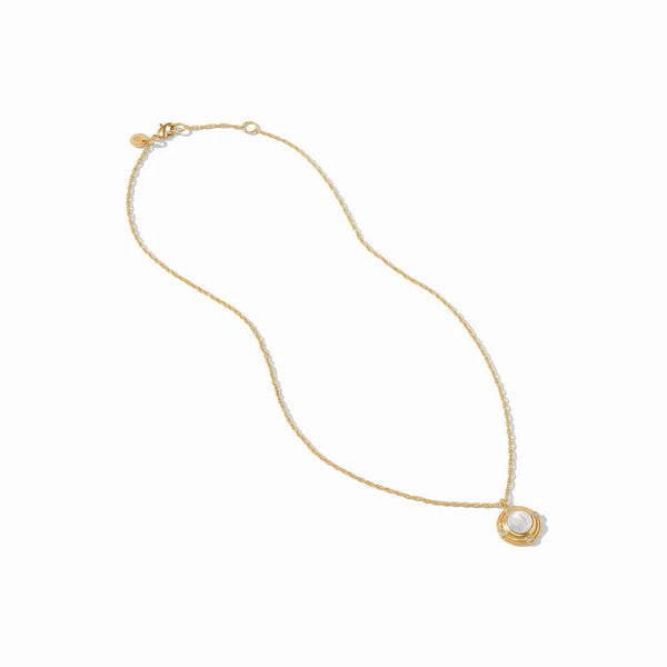Astor Solitaire Necklace-Iridescent Champagne
