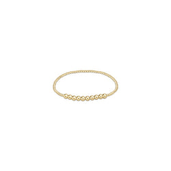 Classic Gold Beaded Bliss 2mm Bead Bracelet - 4mm Gold