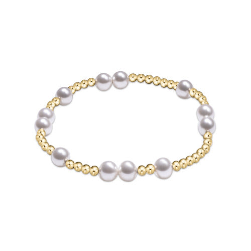 Hope Unwritten 6mm Bead Bracelet - Pearl