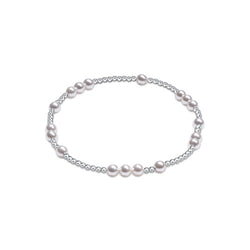 Hope Unwritten Sterling 4mm Bead Bracelet - Pearl