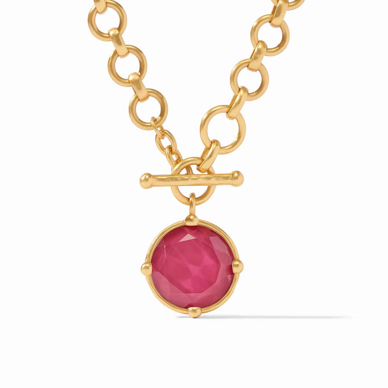 Honeybee Demi Necklace-Iridescent Raspberry-