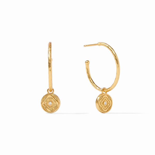 Astor Hoop & Charm Earring-Gold