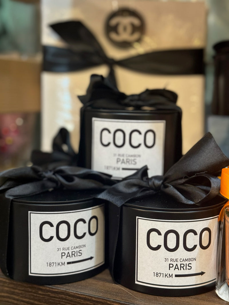 Coco Black Tin Candle