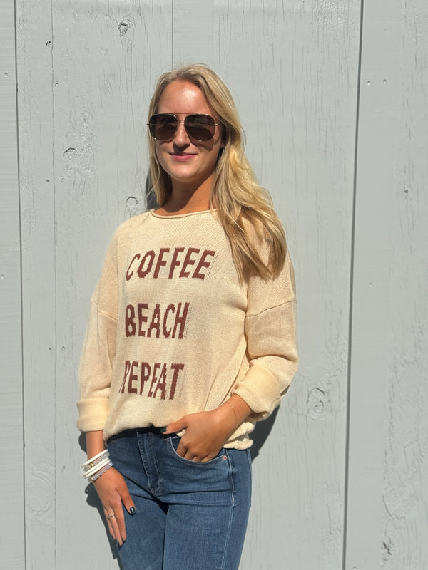 "Coffee Beach Repeat" Sweater