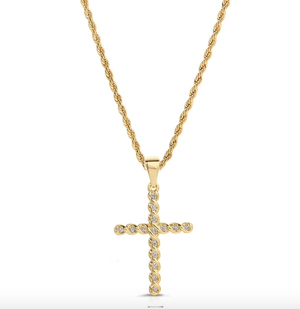 Vintage French Cross Necklace