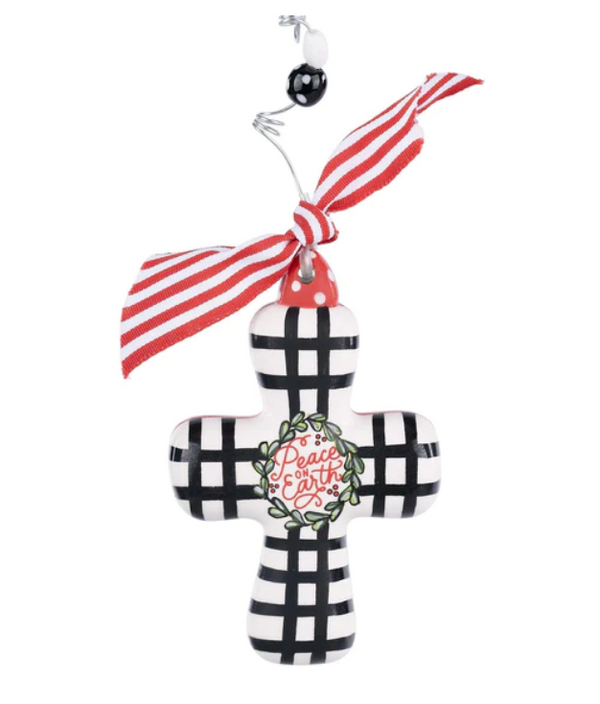 Joy Wreath Cross Ornament