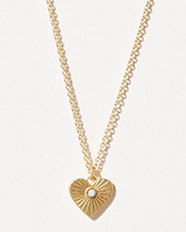 SLV Necklace 18" Heart of Gold/Heart
