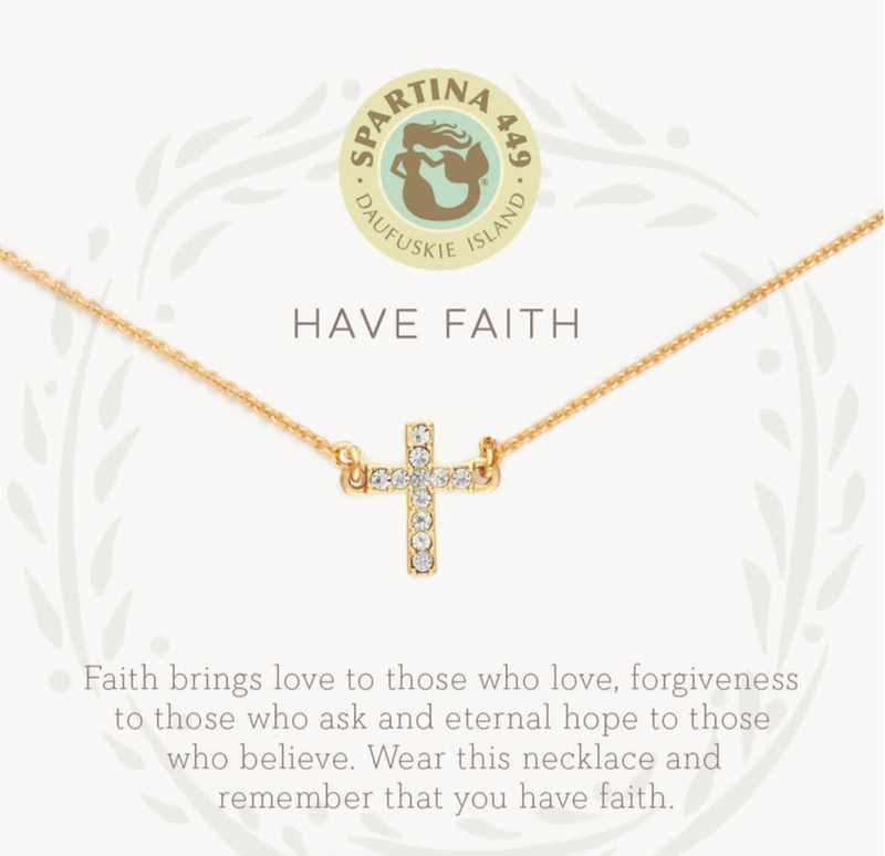 Sea La Vie Necklace 18" Have Faith/Cross