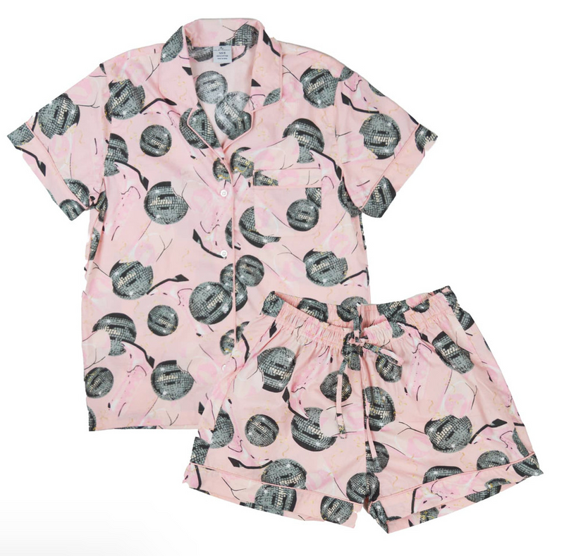 Pink Disco Short Sleeve Pajamas