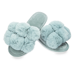 Luxe Pompom Plush Slipper