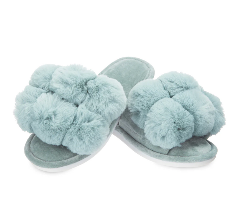 Luxe Pompom Plush Slipper