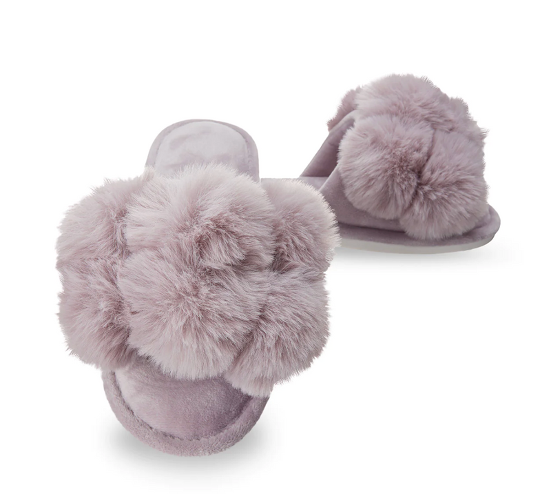 Luxe Pompom Plush Slipper