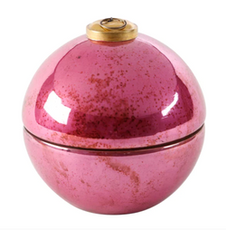 Berries & Balsam Pink Glass Ornament