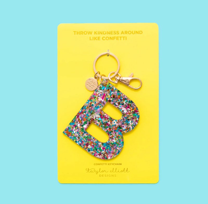 Glitter Letter Keychain