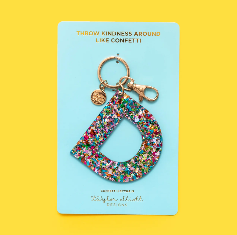 Glitter Letter Keychain