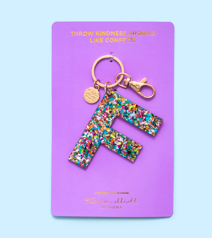 Glitter Letter Keychain