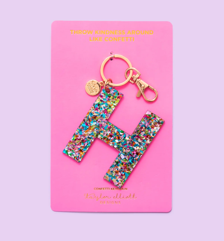 Glitter Letter Keychain