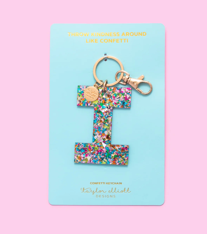 Glitter Letter Keychain