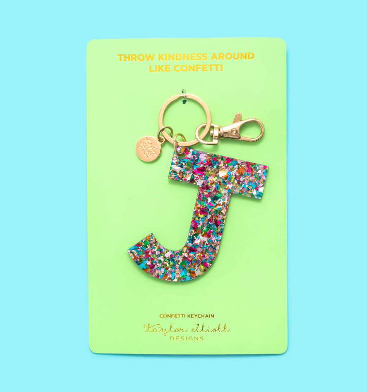 Glitter Letter Keychain