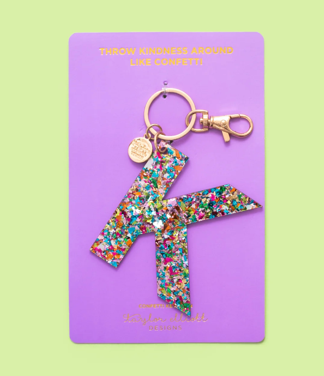 Glitter Letter Keychain