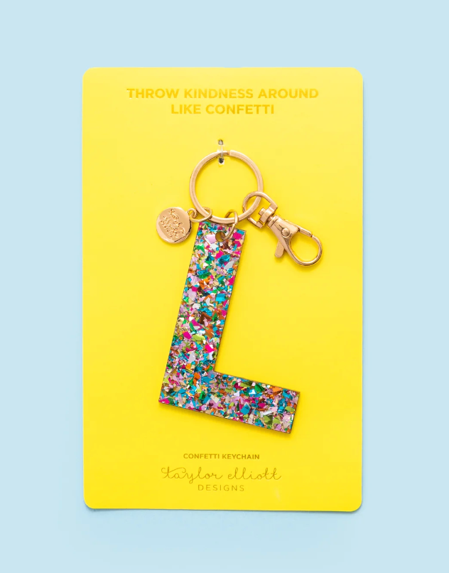 Glitter Letter Keychain