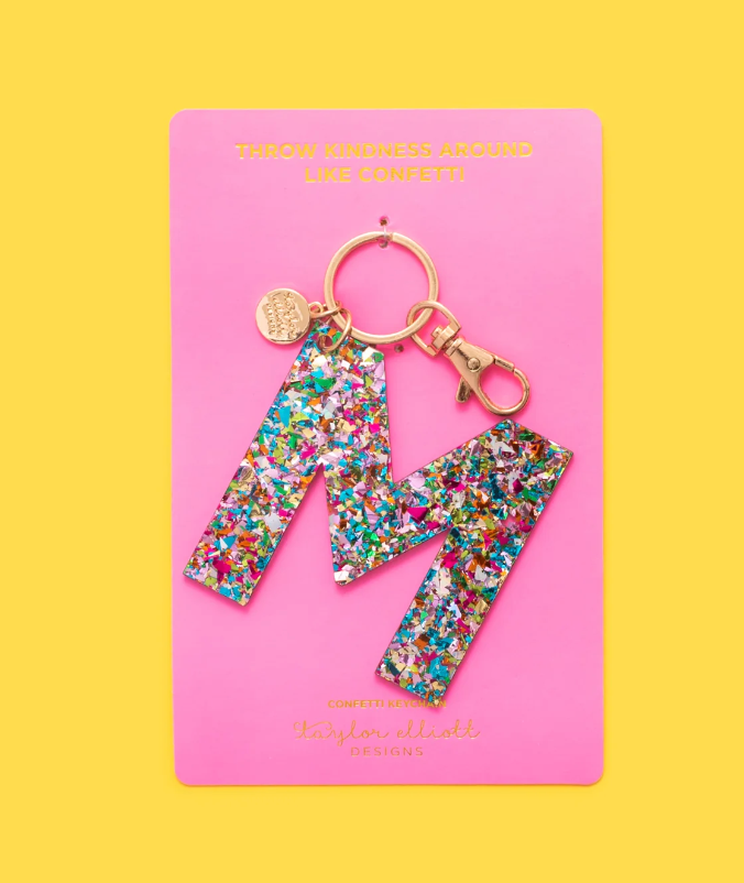 Glitter Letter Keychain