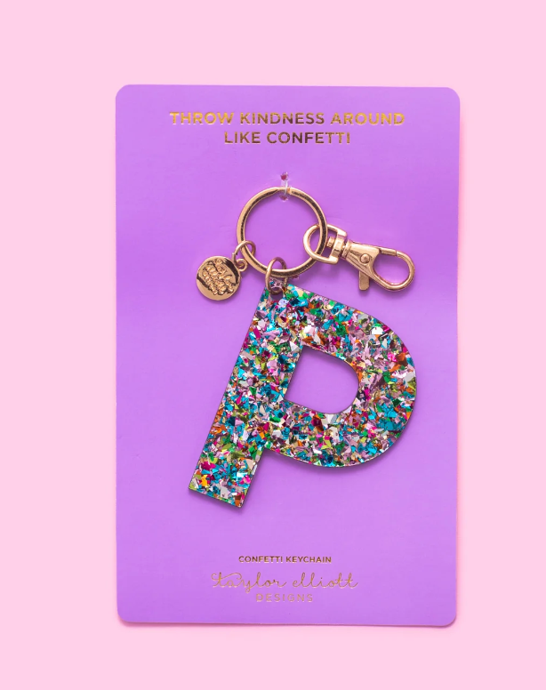 Glitter Letter Keychain