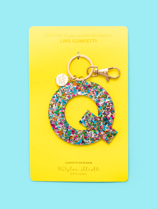 Glitter Letter Keychain