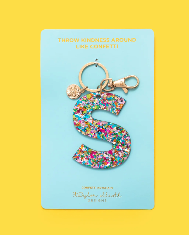 Glitter Letter Keychain