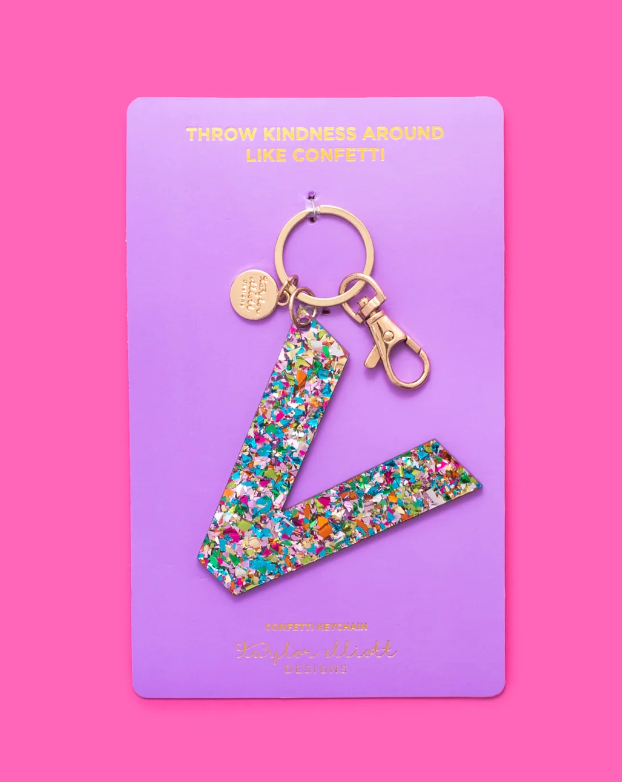 Glitter Letter Keychain