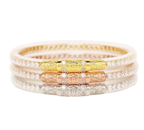 Three Queens All Weather Bangles - Clear Crystal