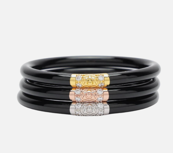 Three Kings All Weather Bangles - Black