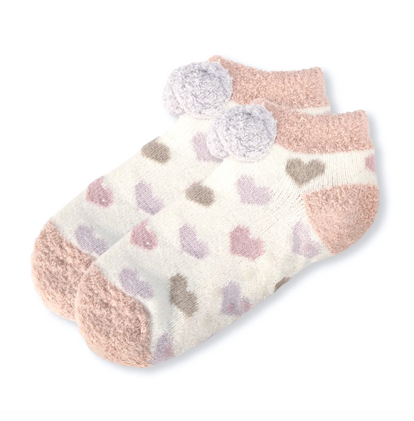 Color Hearts Buttersoft Plush Lined Low Cut