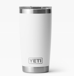 Rambler 20 oz Tumbler with Magslider Lid - White