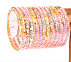 Three Queens All Weather Bangles - Petal Pink