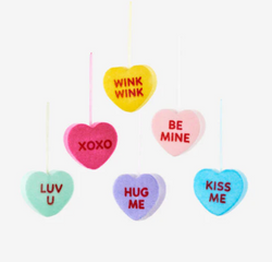 Flocked Conversation Heart - Small