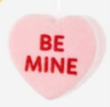 Flocked Conversation Heart - Small