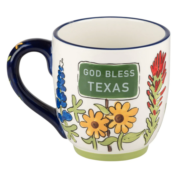 God Bless Texas Wildflower Mug