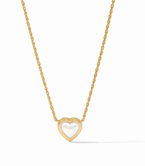 Heart Delicate Necklace-Pearl-OS