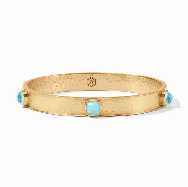 Catalina Stone Bangle-Iridescent Capri Blue-M