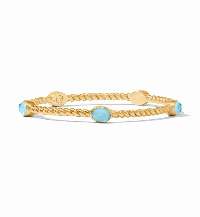 Nassau Stone Bangle-Iridescent Capri Blue-S