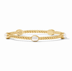 Nassau Stone Bangle-Pearl-L