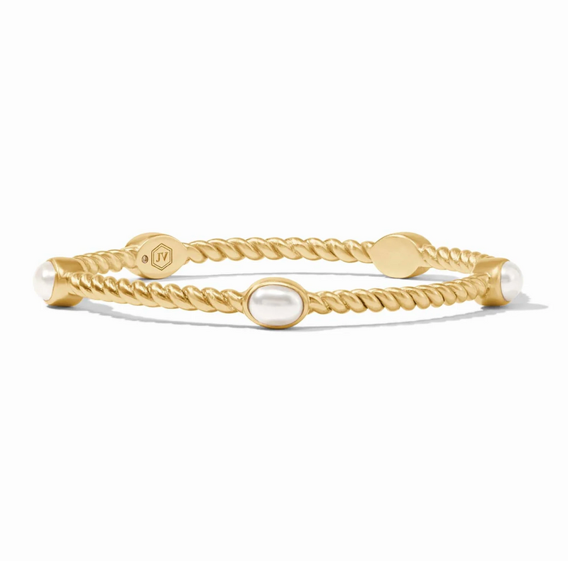 Nassau Stone Bangle-Pearl-L