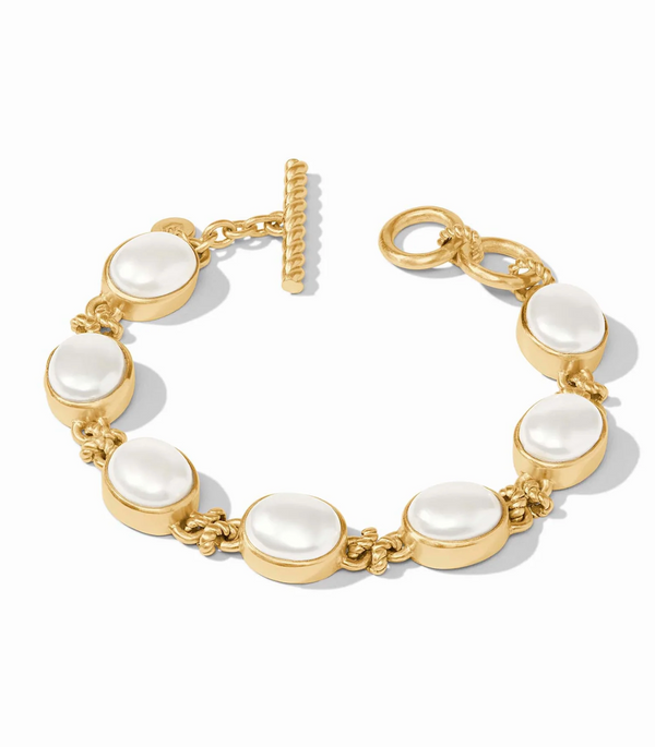 Nassau Demi Stone Bracelet-Pearl-OS