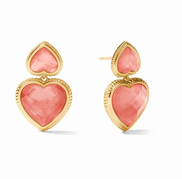 Heart Statement Earring-Iridescent Blush Pink-OS