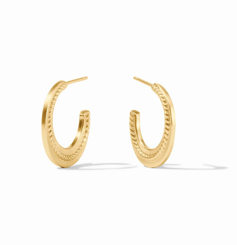 Nassau Crescent Hoop-Gold-S