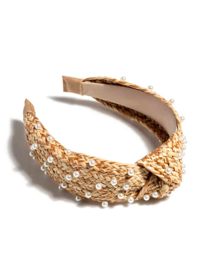 Pearl Embellished Knotted Headband