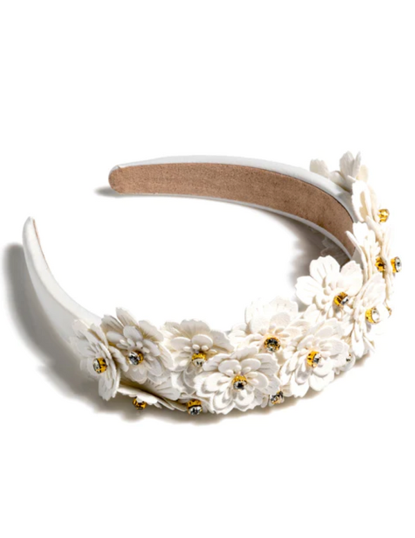 Flower Embellished Knotted Headband